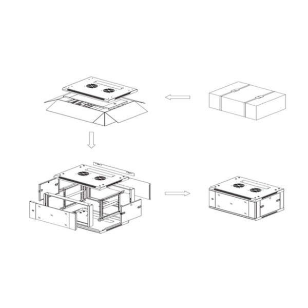 ProRack 9U 600*600 Wall Mount Cabinet - Image 4